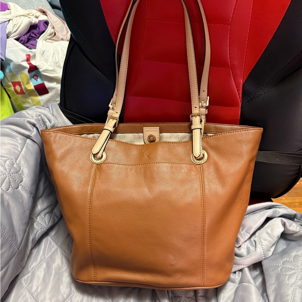 Michael Kors Tan Leather Tote Bag